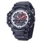Men's Wrist Armor C41 Multifunction Watch-white And Red Dial-black Nylon