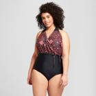Costa Del Sol Women's Plus Size 2-in-1 One Piece - Red