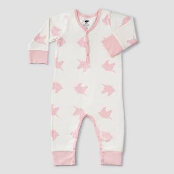 Layette By Monica + Andy Baby Girls' Unicorn Dreams Romper - Pink