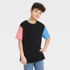 Boys' Colorblock Short Sleeve T-shirt - Art Class Black