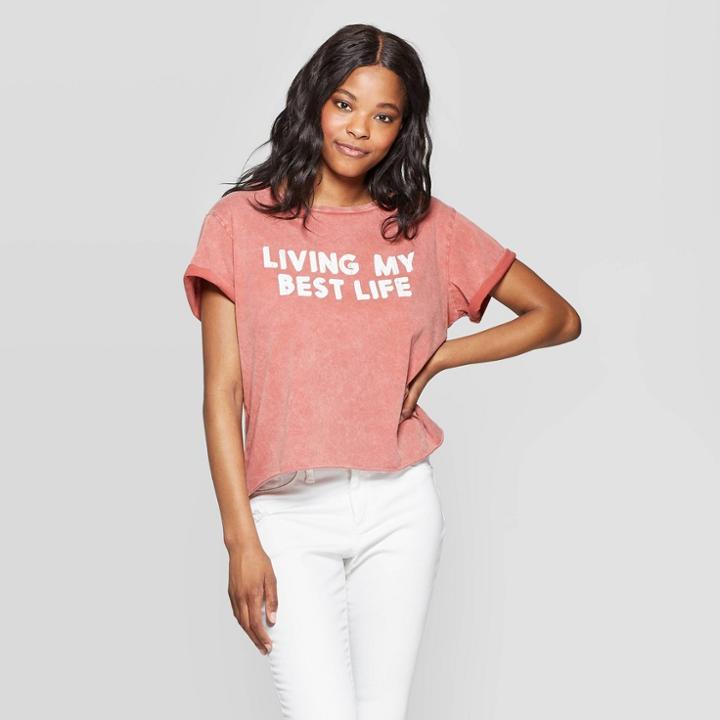 Women's Short Sleeve Love Is My Culture Graphic T-shirt - Grayson Threads (juniors') - Coral