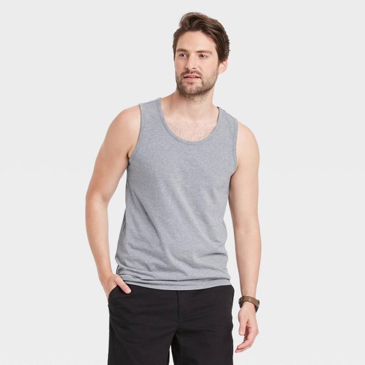 Men's Standard Fit Jersey Tank Top - Goodfellow & Co Thundering Gray