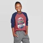 Boys' Long Sleeve Graphic T-shirt - Cat & Jack Maroon M, Boy's, Size: