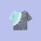 More Than Magic Girls' Boxy Cropped Tie-dye Short Sleeve T-shirt - More Than