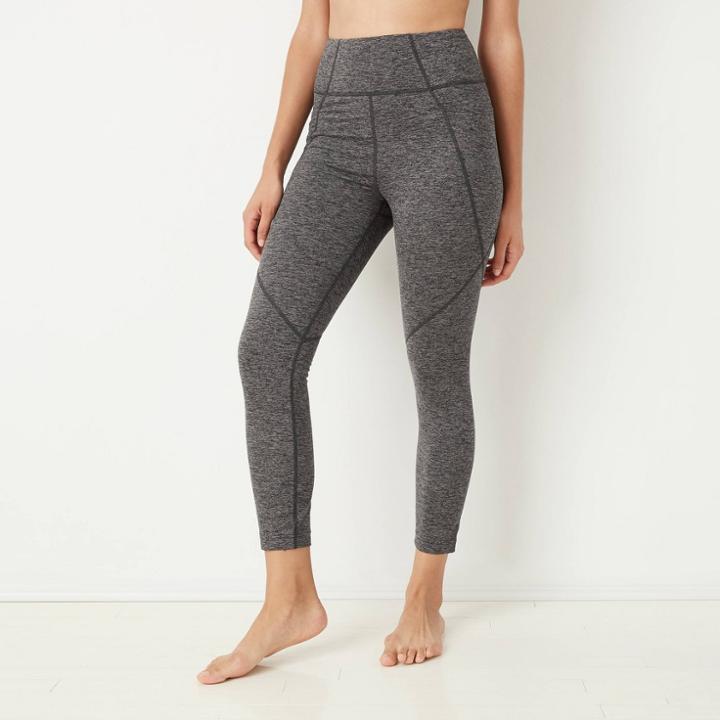 Women's High-waisted Brushed Jersey 7/8 Leggings - Joylab Charcoal Heather