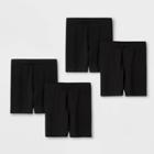 Toddler Girls' 4pk Bike Shorts - Cat & Jack Black 12m, Toddler Girl's,