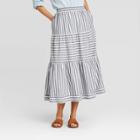 Women's Striped Mid-rise Tiered Skirt - Universal Thread M, Women's, Size: Medium,