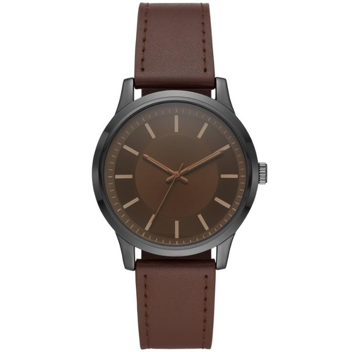 Men's Amber Crystal Strap Watch - Goodfellow & Co Brown