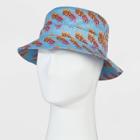 Men's Printed Poly Blend Pineapple Bucket Hat - Original Use Blue