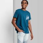 Men's Standard Fit Short Sleeve Crewneck T-shirt - Original Use Blue