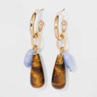 Multi Chain Link Semi-precious Beaded Hoop Earrings - A New Day ,