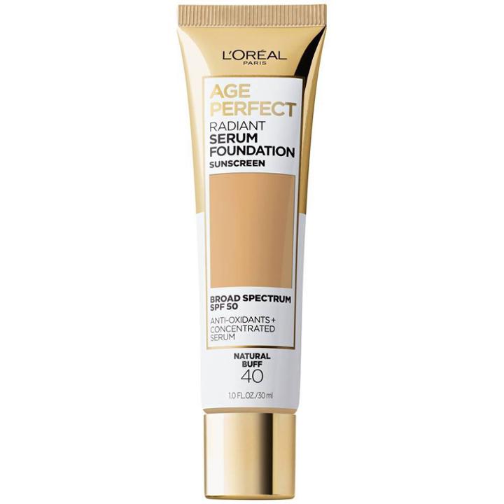 L'oreal Paris Age Perfect Radiant Serum Foundation With Spf 50 Natural Buff