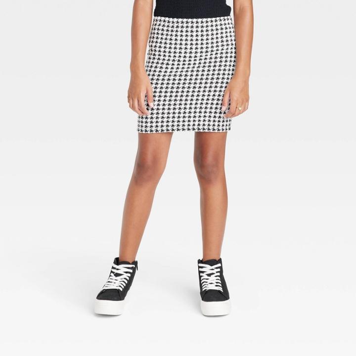 Girls' Knit Skirt - Art Class Black/white