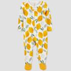 Baby Girls' Lemon Footed Pajama - Just One You Made By Carter's Gold Newborn