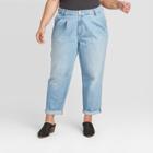 Women's Plus Size High-rise Taper Jeans - Universal Thread Light Denim 14w, Women's,
