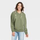 Women's Fleece Hooded Sweatshirt - Universal Thread Green