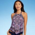 Women's High Neck Tankini Top - Kona Sol Purple