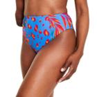 Women's Tropical/leopard Print High Waist Bikini Bottom - Tabitha Brown For Target Blue/pink Xxs