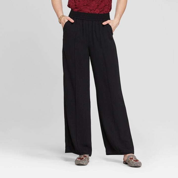 Women's Wide Leg Pants - A New Day Black Xxs