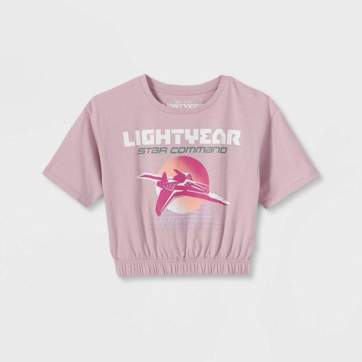 Girls' Disney Buzz Lightyear Short Sleeve T-shirt - Pink