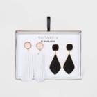 Sugarfix By Baublebar Glamorous Drop Earring Gift Set - Black/white, Women's