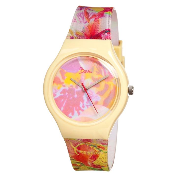 Women's Boum Miam Watch With Custom Patterned Dial - Yellow