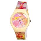 Women's Boum Miam Watch With Custom Patterned Dial - Yellow