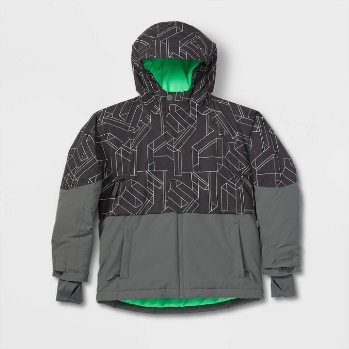 Kids' Snow Sport Anorak Jacket With 3m Thinsulate Insulation - All In Motion Gray