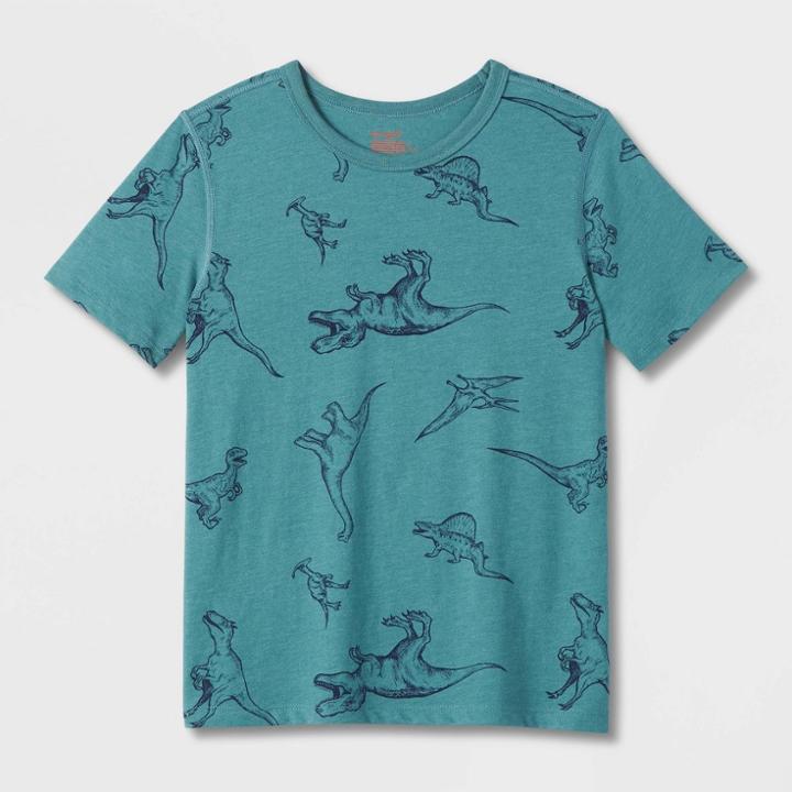Kids' Adaptive Short Sleeve T-shirt - Cat & Jack Dusty Green