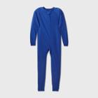 Kids' Adaptive Reversible Pajama Jumpsuit - Cat & Jack Navy