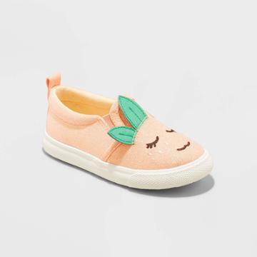 Toddler Girls' Vivian Fruit Print Slip-on Apparel Sneakers - Cat & Jack Orange