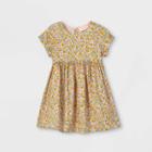 Toddler Girls' Short Sleeve Dress - Cat & Jack Dark Yellow