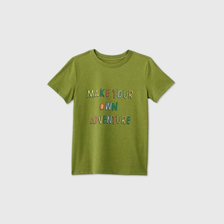 Petiteboys' Short Sleeve 'make Your Own Adventure' Graphic T-shirt - Cat & Jack Green