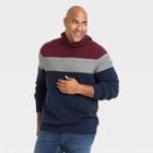 Men's Big & Tall Colorblock Regular Fit Hooded Pullover Sweater - Goodfellow & Co Xavier Navy 4xlt, Xavier Blue