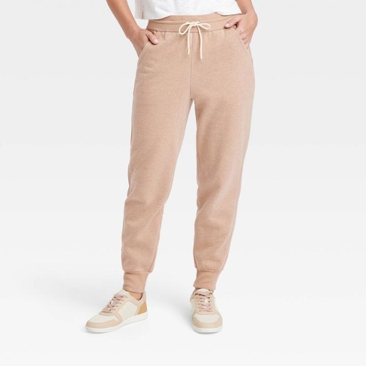 Women's High-rise Fleece Jogger Pants - Universal Thread Light Brown