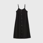Girls' Button-front Tank Dress - Art Class Black