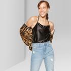 Women's Satin T-back Camisole - Wild Fable Black