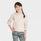 Girls' Pullover French Terry Hoodie - Cat & Jack Beige