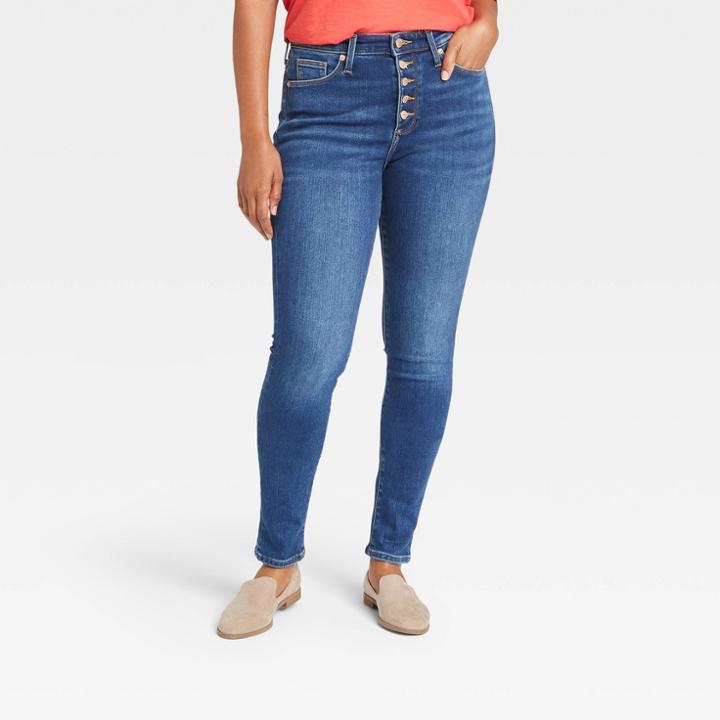 Women's High-rise Skinny Ankle Jeans - Universal Thread Medium Blue