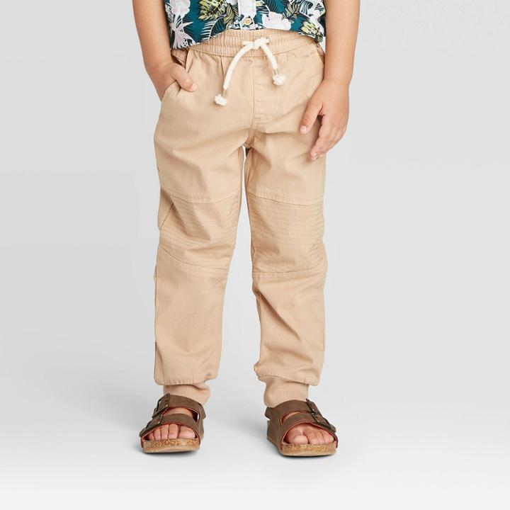Toddler Boys' Moto Chino Jogger Pants - Art Class Khaki 12m, Toddler Boy's, Gray