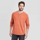 Men's Standard Fit Long Sleeve Henley Jersey T-shirt - Goodfellow & Co Copper