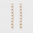 Linear Drop Pearl Earrings - A New Day Gold/white,