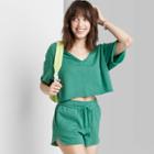 Women's High-rise Dolphin Shorts - Wild Fable Vintage Green