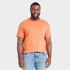 Men's Big & Tall Standard Fit Lyndale Short Sleeve Crew Neck T-shirt - Goodfellow & Co Orange