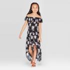 Target Girls' Floral Walkthrough Romper - Art Class Black