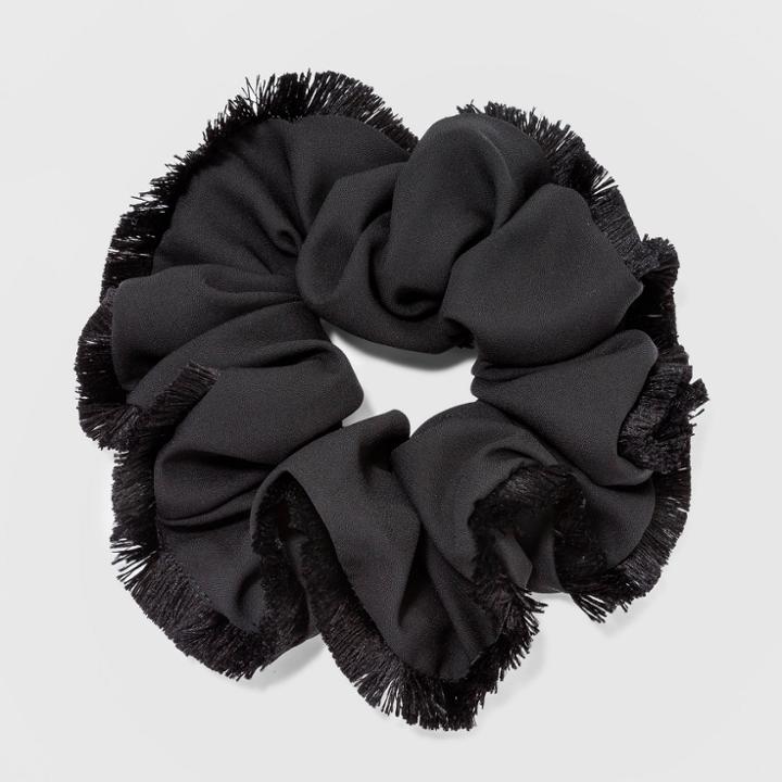 Oversized Hair Twister Frayed Edge - A New Day Black