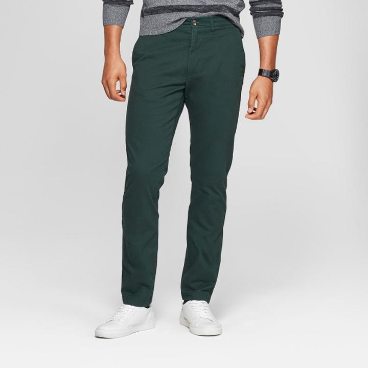 Target Men's Athletic Fit Hennepin Chino Pants - Goodfellow & Co Forest Green