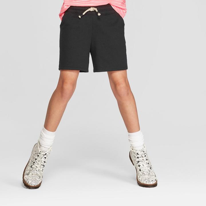 Girls' Knit Midi Shorts - Cat & Jack Black