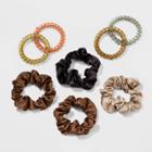 Multi Twisters And Coils Hair Elastics 8pc - Wild Fable Brown