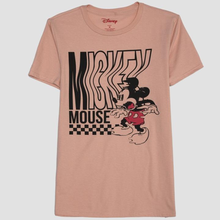 Men's Mickey Mouse Short Sleeve Graphic T-shirt - Pale Blush